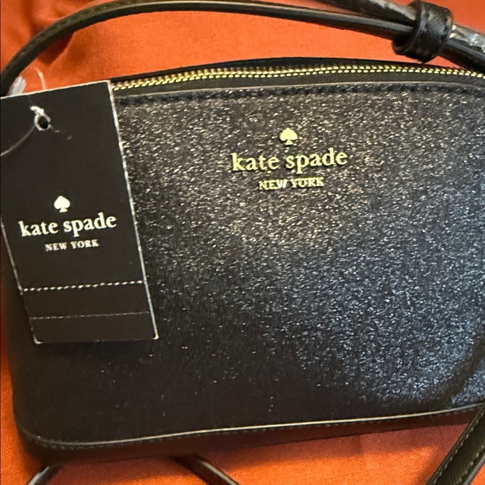 Kate Spade New York Black Glitter Small Dome Crossbody Bag - Picture 3 of 6